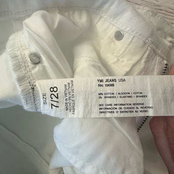 YMI High Rise Stretch Flare Jeans in White 7/28 - Picture 11 of 14